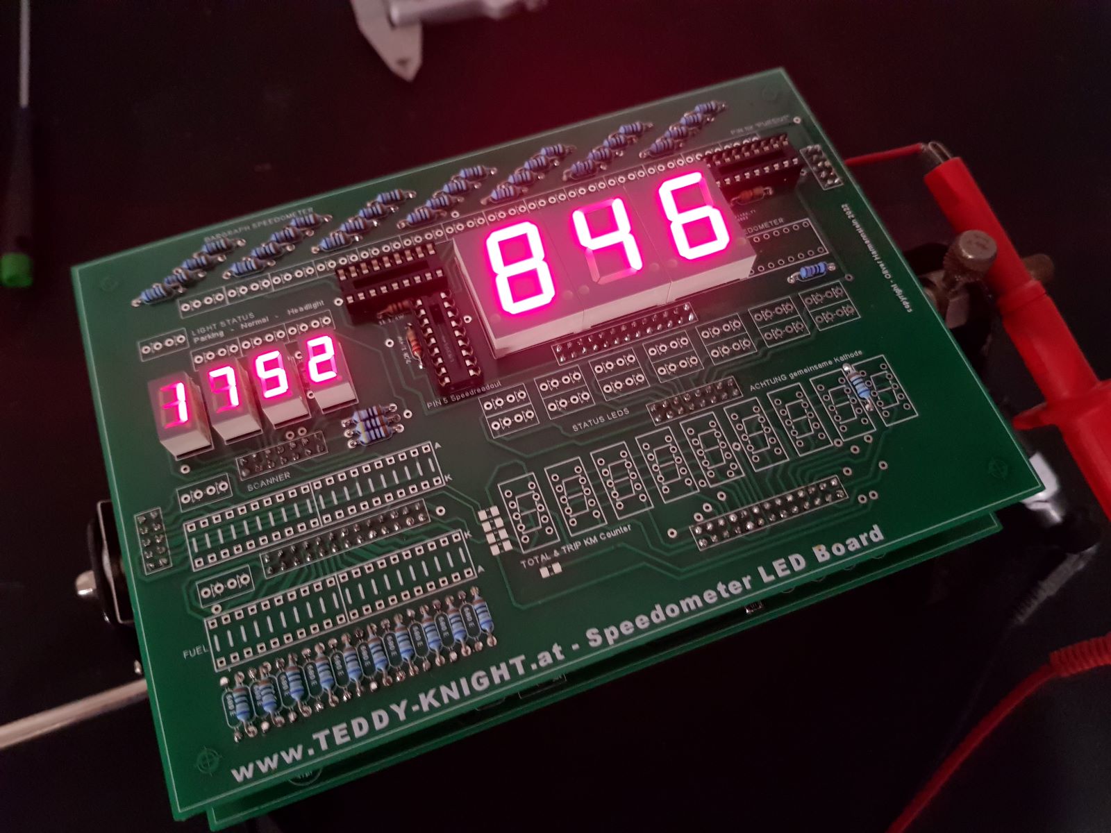 Elektronik V3.0 - Aufbau des Tachometers (7 Segmentanzeige)