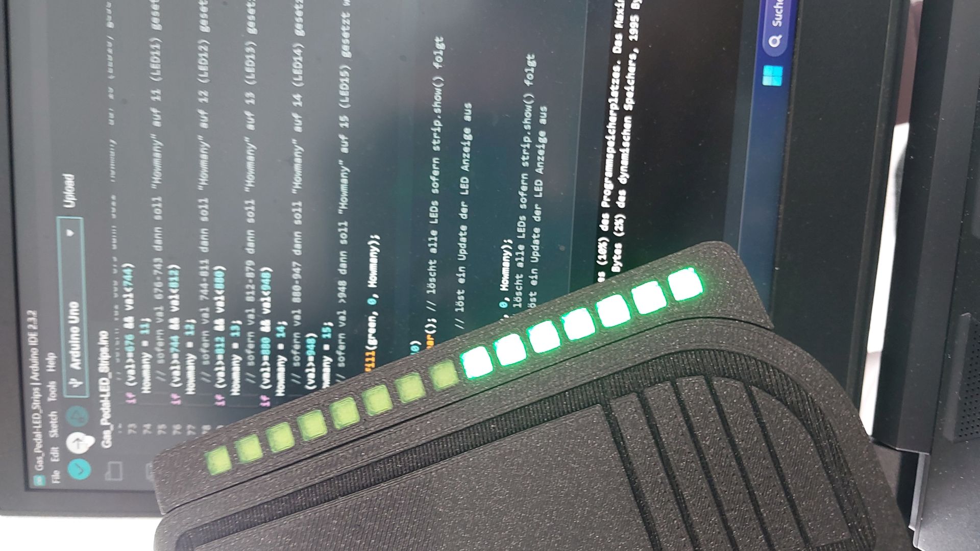 ARDUINO Programm für das Gaspedal