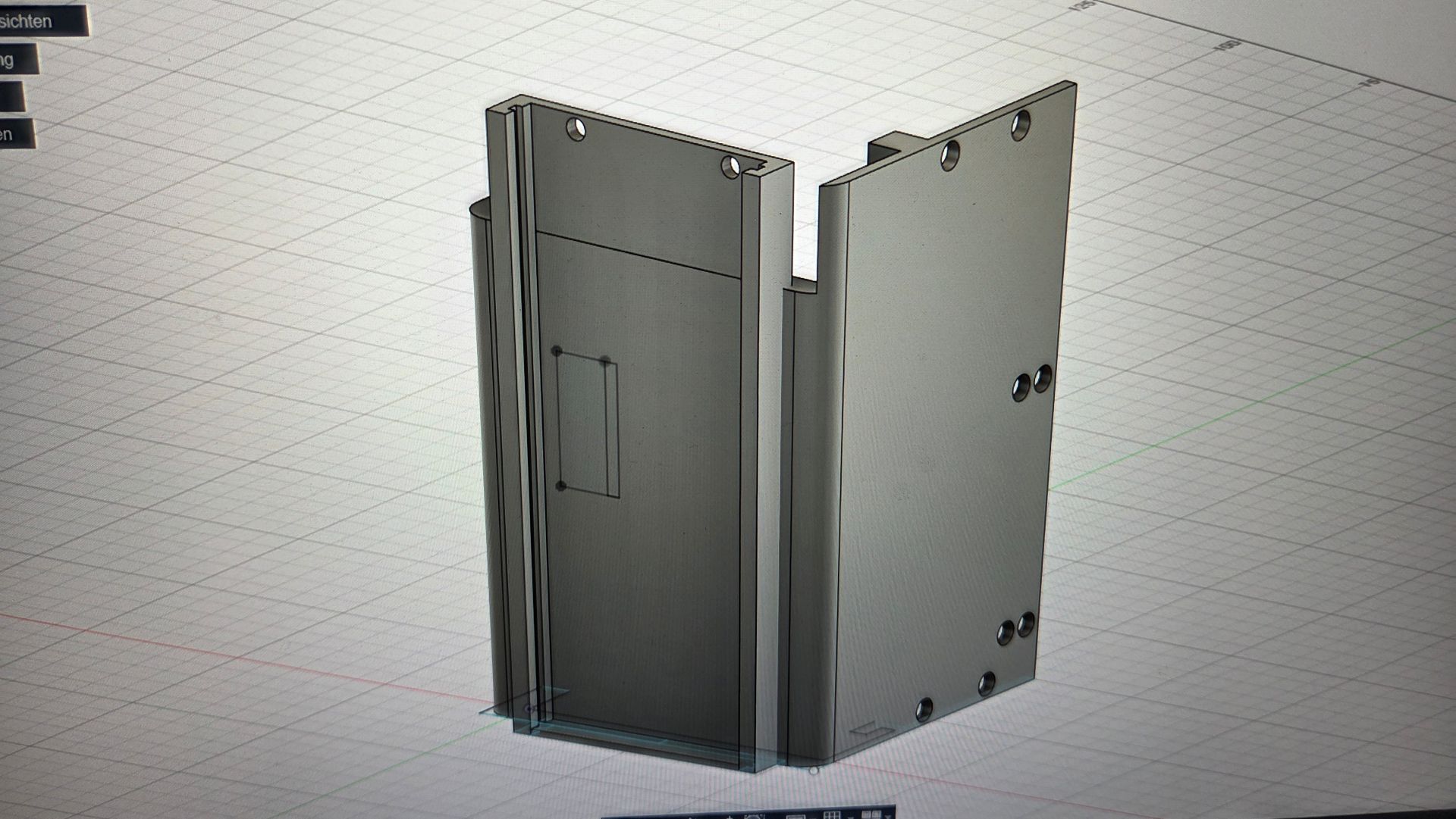 3D Entwurf der Halterung